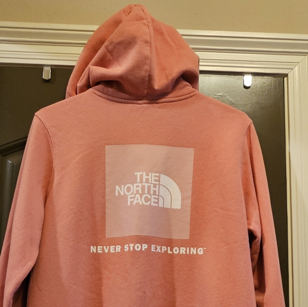 Women's The North Face Box NSE Pullover Hoodie Light Mahogany (Peach) - Size L - Picture 7 of 10